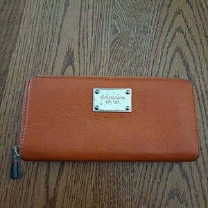 Michael Kors Orange Leather Wallet